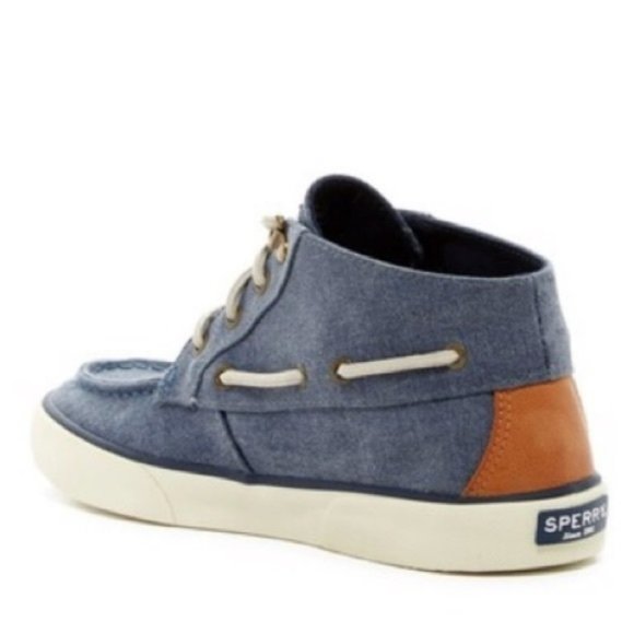 Rare Sperry Pier Crest Topsider Mid Lace Up Boat Shoe with Memory Foam - Picture 2 of 11